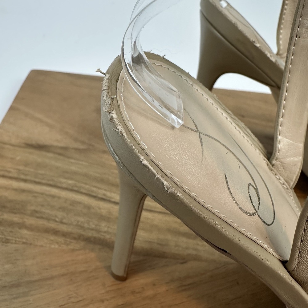 Womens Sam Edelman Orchid Beige Leather Strappy Stiletto Sandals Heels Size 9.5 - Picture 10 of 12